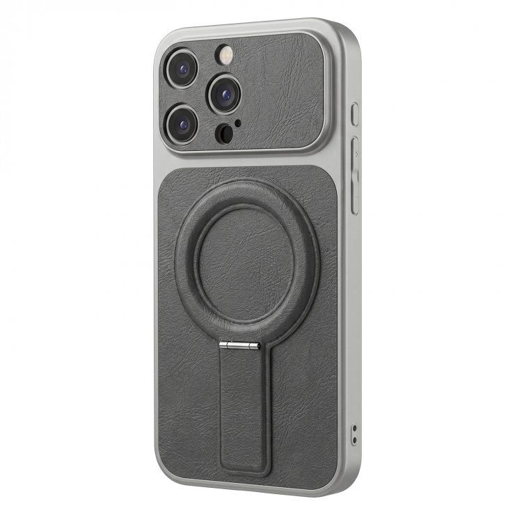 Imagine Husa pentru iPhone 16 Pro Max compatibil MagSafe PC/TPU Gri, TFO Luxgrip Mag