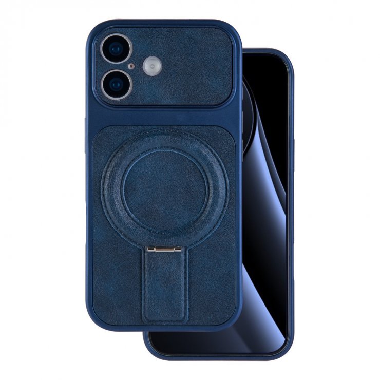 Imagine Husa pentru iPhone 16 Pro Max compatibil MagSafe PC/TPU Dark Blue, TFO Luxgrip Mag