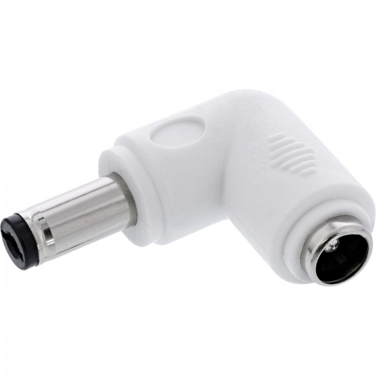 Imagine Adaptor alimentare DC 5.5x2.5mm T-M unghi Alb, InLine IL26899D
