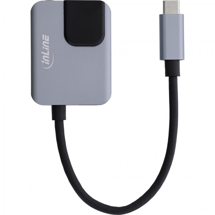 Imagine Adaptor USB type C la Gigabit LAN RJ45 + jack stereo 3.5mm + PD 100W, InLine IL33382I