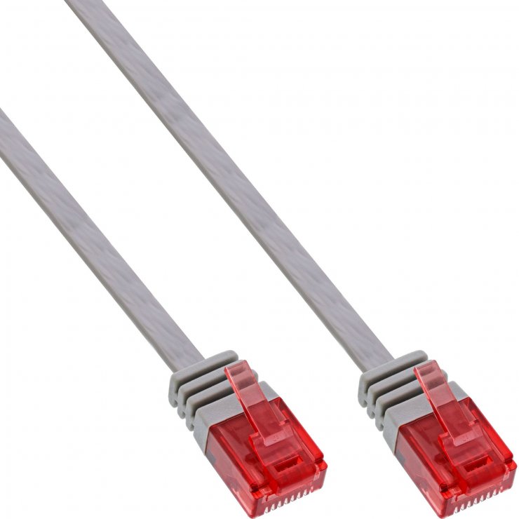 Imagine Cablu de retea RJ45 flat Cat.6 UTP 15m Gri, InLine IL71615