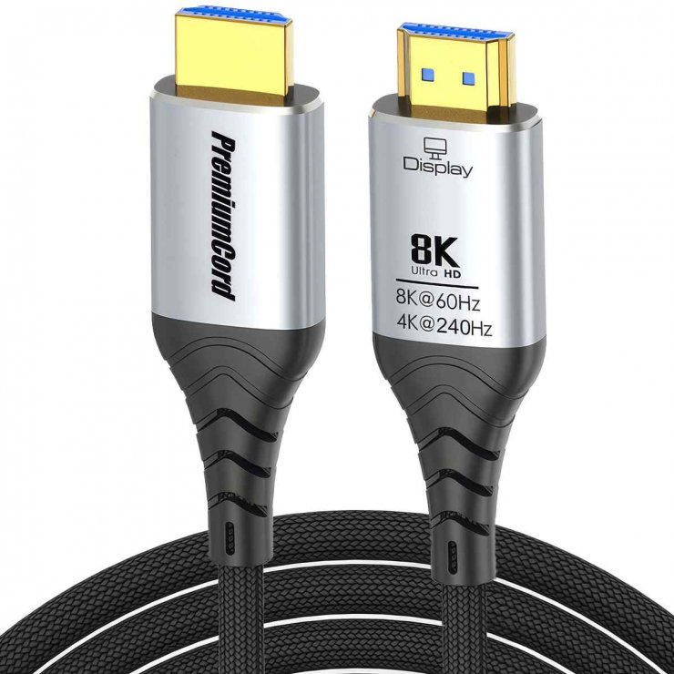 Imagine Cablu Ultra High Speed HDMI AOC 8K60Hz/4K240Hz brodat 10m Negru, kphdm21c10