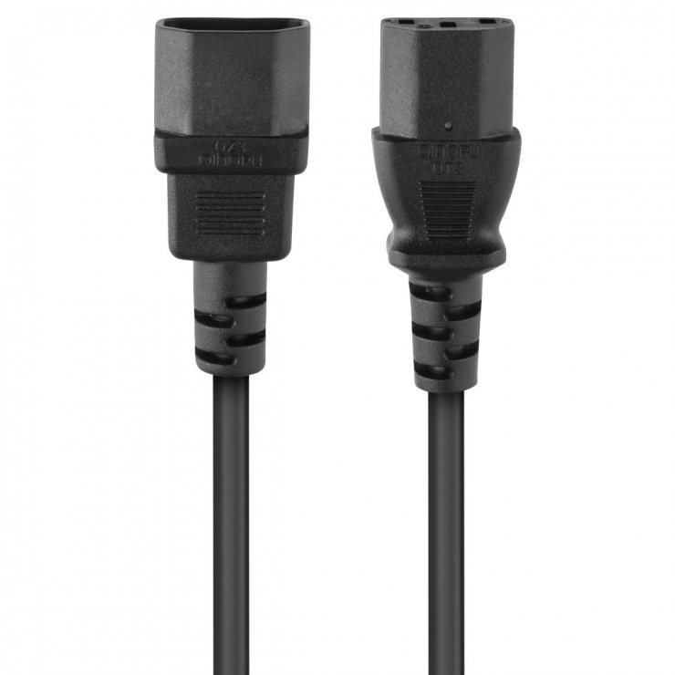Imagine Cablu prelungitor alimentare IEC C13 la C14 10m Negru, kps10