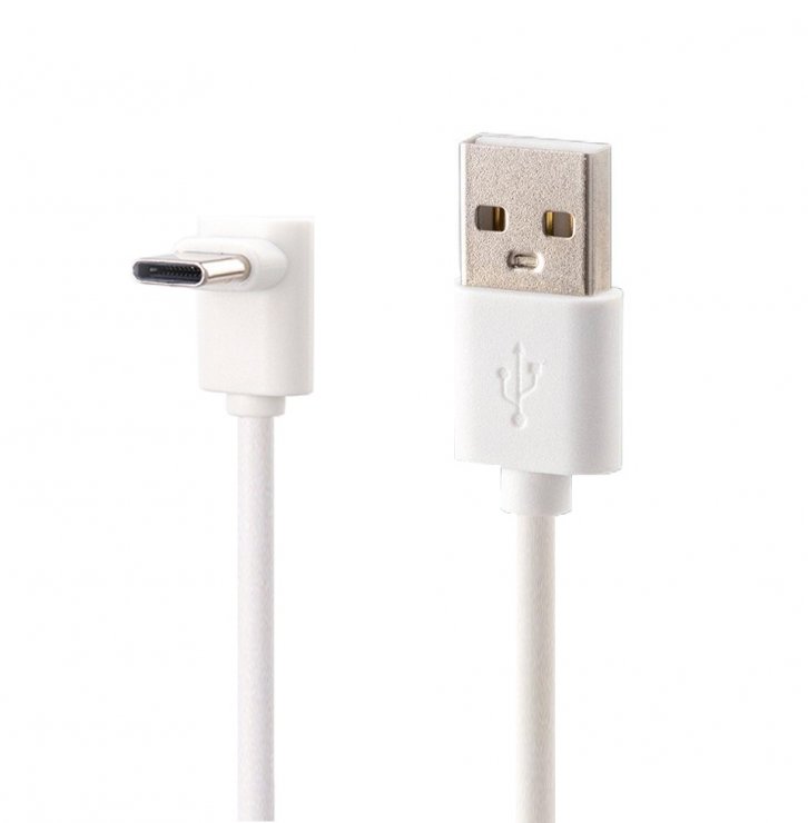 Imagine Cablu USB-A 3.2 la USB type C drept/unghi sus/jos T-T 2m Alb, ku31cze2w