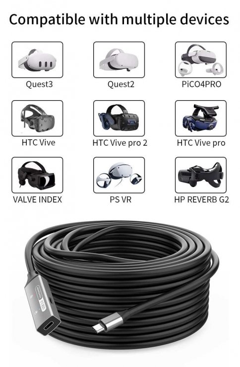Imagine Cablu prelungitor USB 3.2 type C activ cu alimentare T-M 20m, ku31rep20al