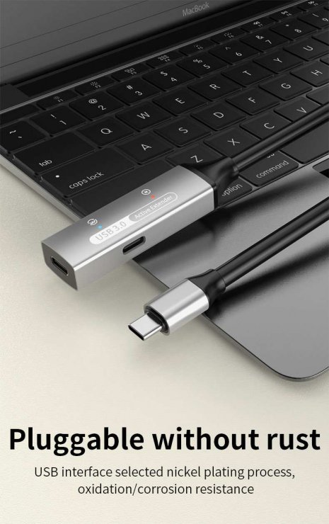 Imagine Cablu prelungitor USB 3.2 type C activ cu alimentare T-M 30m, ku31rep30al