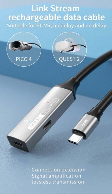 Imagine Cablu prelungitor USB 3.2 type C activ cu alimentare T-M 25m, ku31rep25al