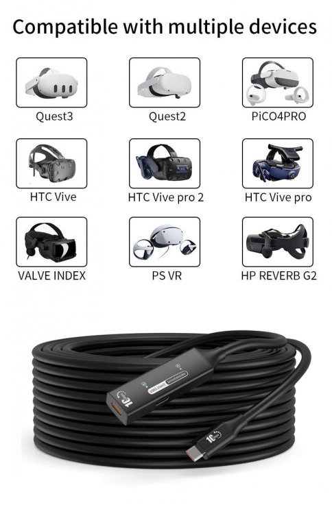 Imagine Cablu prelungitor USB type C 10Gbps activ M-T 10m, ku31rep10bl