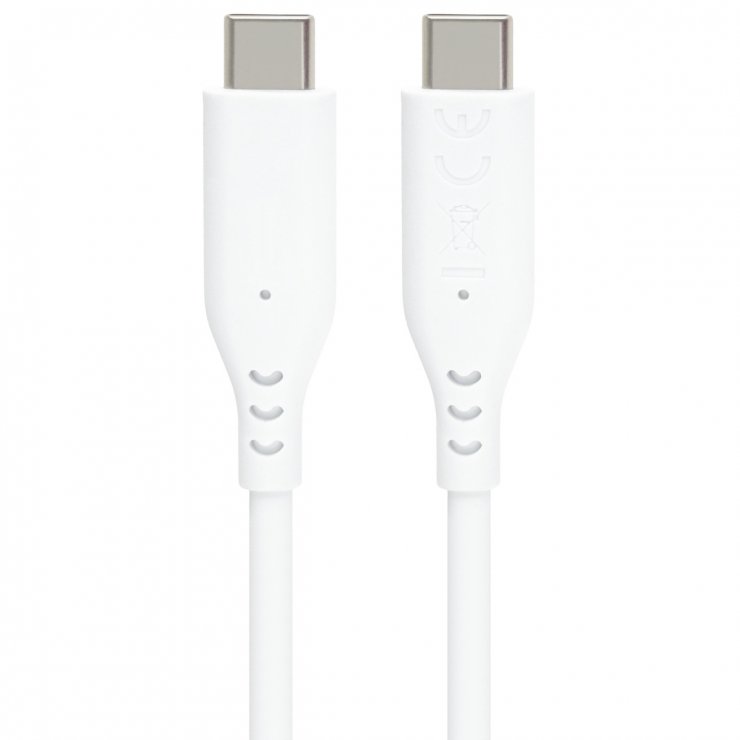 Imagine Cablu USB 2.0 type C 60W T-T 1.5m silicon Alb, ku31sa15w