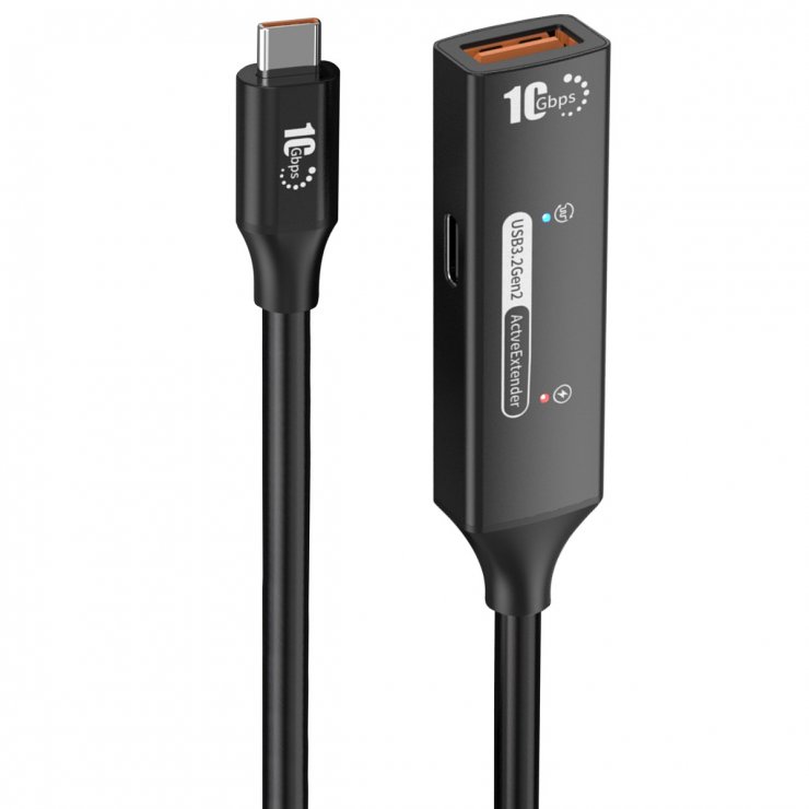 Imagine Cablu prelungitor USB-A la USB type C 10Gbps activ M-T 7m, ku3rep7bl