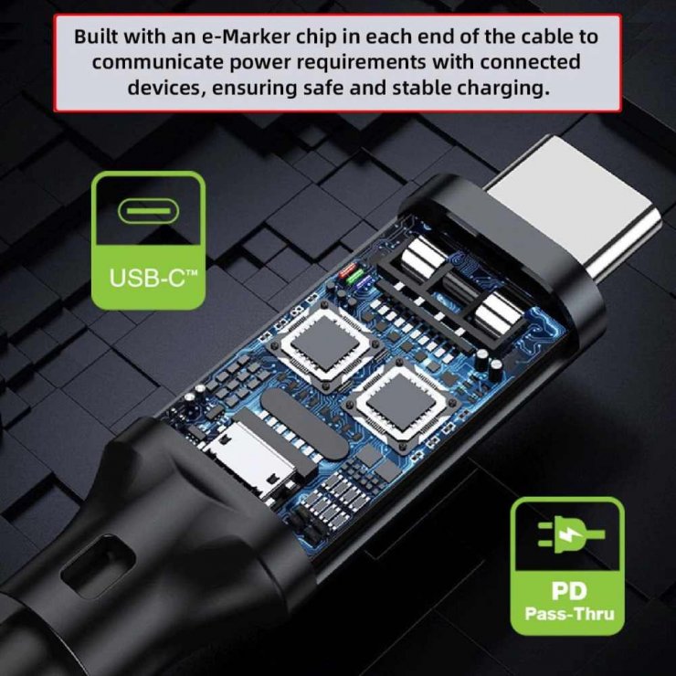 Imagine Cablu USB4 type C flat 8K60Hz 240W drept/unghi T-T 0.13m Negru, ku4fa4