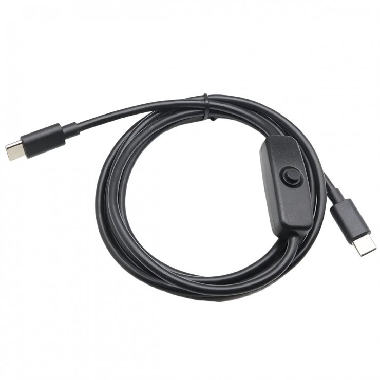 Imagine Cablu de incarcare USB type C cu switch ON/OFF T-T 1m Negru, kupaasw3