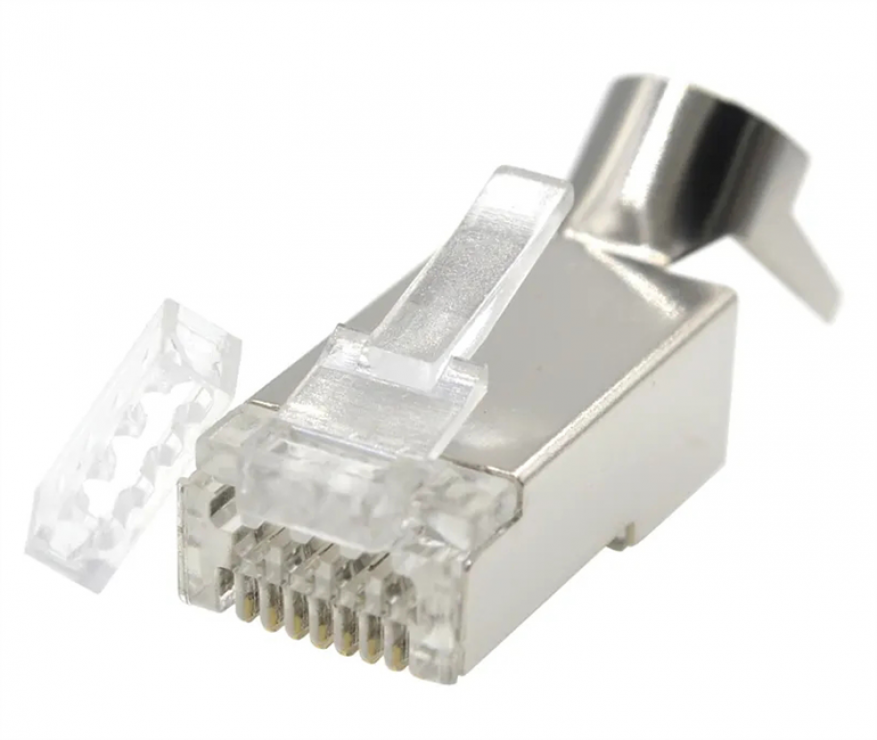 Imagine Set 50 buc conector RJ45 ecranat pass-through CAT7, Gembird LC-PTF7-01/50