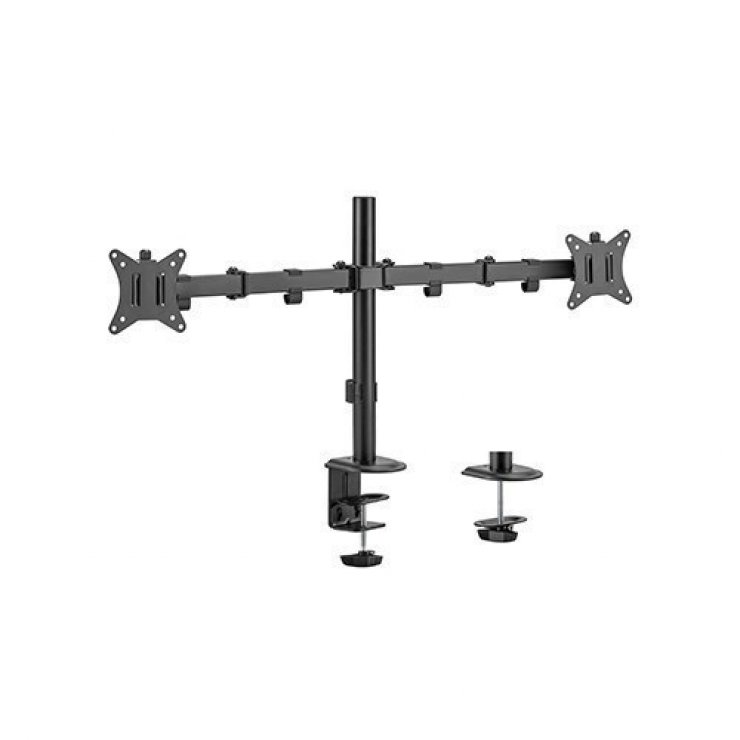 Imagine Suport 2 x monitor max 17-32" montare masa, Gembird MA-D2-01