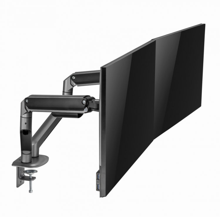 Imagine Suport 2 x monitor max 17-32" montare masa, Gembird MA-DA2-05