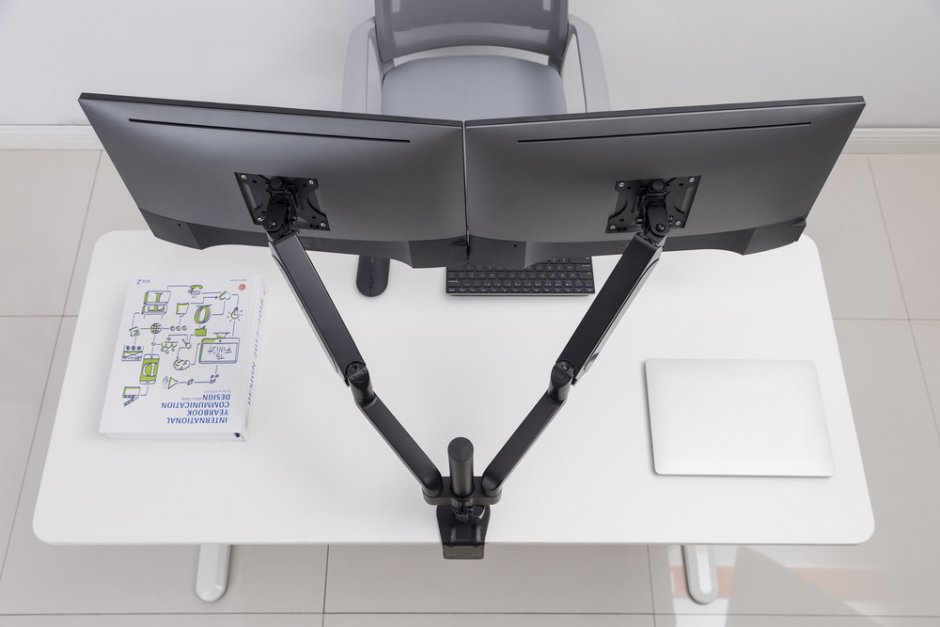 Imagine Suport masa pentru 2 monitoare 17"-32" max. 9kg, Gembird MA-DA2P-01