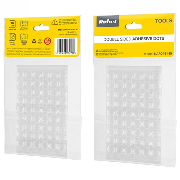 Imagine Set 144 buc sticker banda dublu adeziva 10mm, NAR0491-10