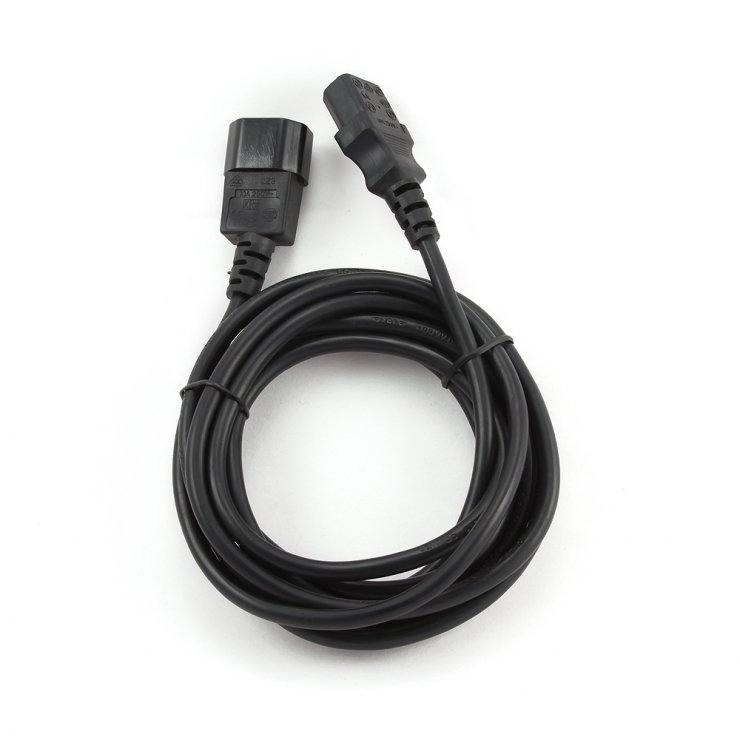 Imagine Cablu prelungitor C13 la C14 5m Negru, Gembird PC-189-100-5M