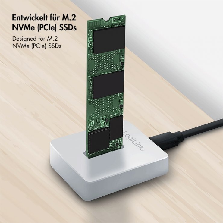 Imagine Docking station USB type C/USB-A la M.2 NVMe PCIe, Logilink QP0034