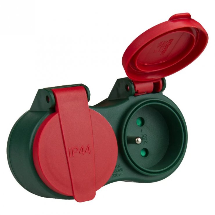 Imagine Priza dubla Schuko de exterior IP44 , RP250