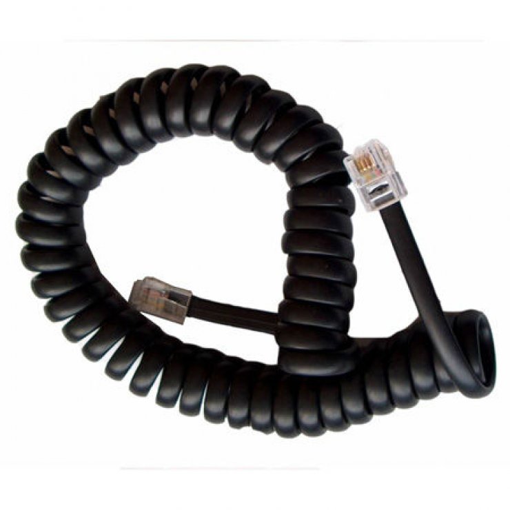Imagine Cablu telefonic spiralat 2m Negru, TEL0032A-2.1
