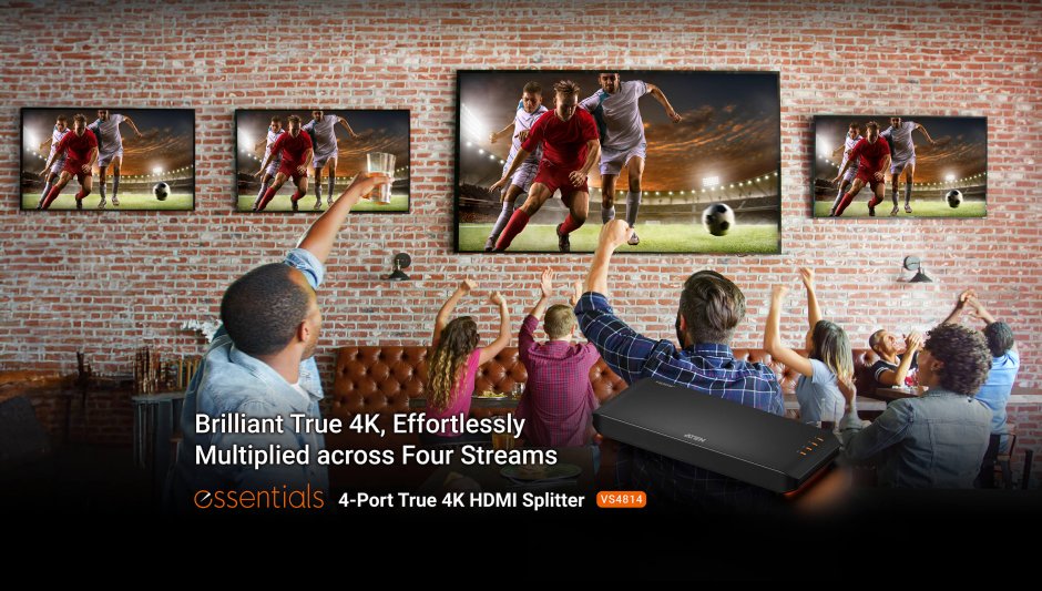 Imagine Multiplicator True 4K60Hz HDMI 4 porturi alimentare USB-C, ATEN VS4814