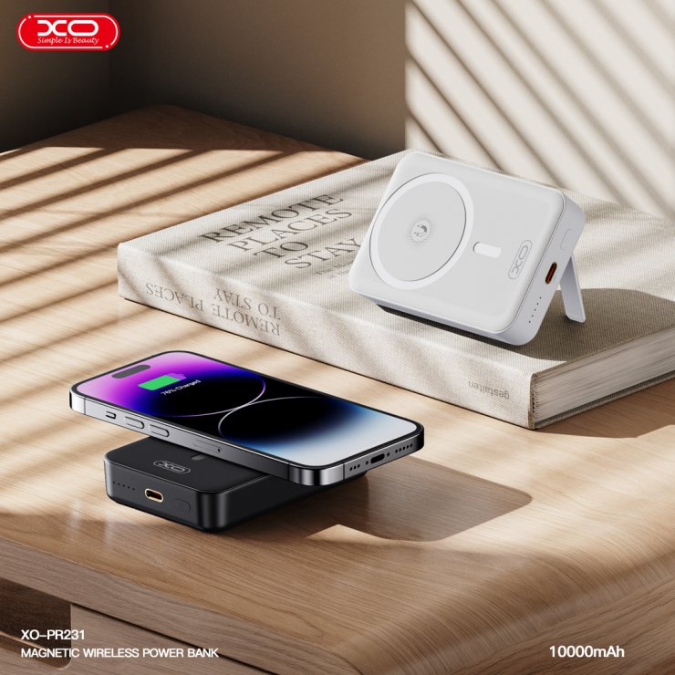 Imagine Power Bank 10000 mAh 20W MagSafe + bracket Alb, XO PR231