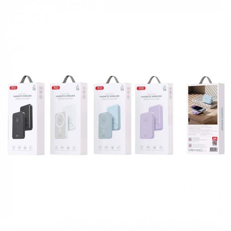 Imagine Power Bank 10000 mAh 20W MagSafe + bracket Alb, XO PR231