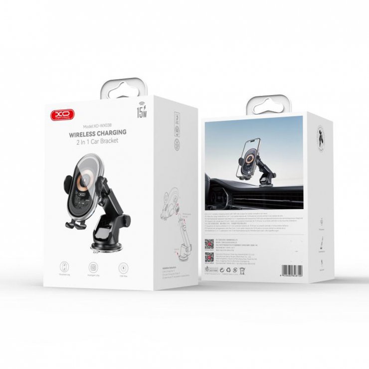 Imagine Suport auto wireless pentru smartphone 15W, XO WX038