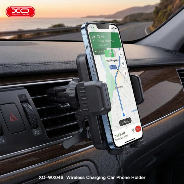 Imagine Suport auto cu incarcare wireless 15W, XO WX046