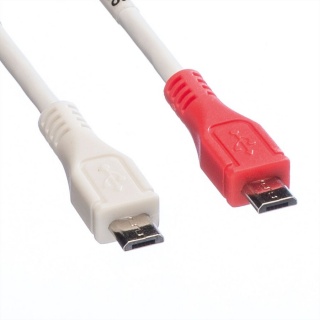 Cablu de incarcare micro USB-B T-T Alb 0.3m, Value 11.99.8307