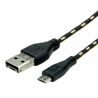 Cablu USB 2.0 la micro USB-B T-T 1m, Roline 11.02.8314 