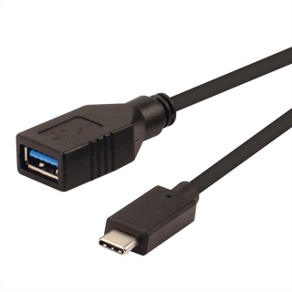 Cablu USB 3.1-C la USB-A OTG T-M 0.15m, Roline 11.02.9030