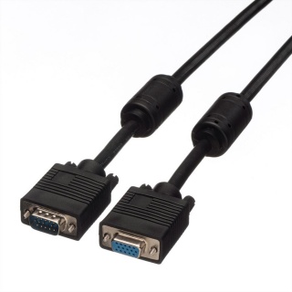Cablu prelungitor VGA High Quality T-M ecranat + ecranat 30m, Roline 11.04.5380