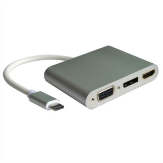 Adaptor USB tip C la VGA/HDMI/Displayport T-M, Roline 12.03.3230