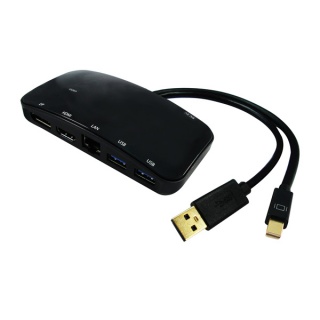 Docking station Mini Displayport la 2 x USB 3.0, 1 x DP, 1 x HDMI, 1 x RJ45 LAN Gigabit, Value 12.99.1041 