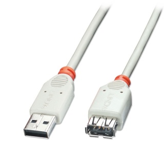 Cablu prelungitor USB 2.0 T-M 1m Gri, Lindy L41762