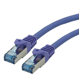 Cablu de retea S/FTP Cat.6A, Component Level, LSOH mov 0.5m, Roline 21.15.2930