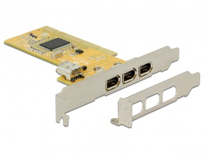 PCI Card cu 3 x external + 1 x internal FireWire A, Delock 89443