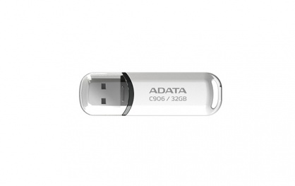 Stick USB 2.0 cu capac 32GB C906 Alb, ADATA 