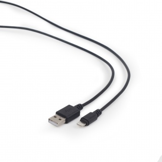 Cablu USB la iPhone Lightning 2m Negru, Gembird CC-USB2-AMLM-2m