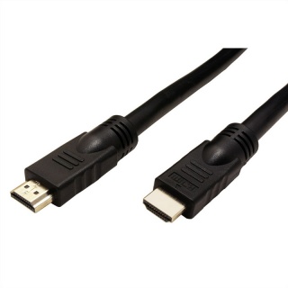 Cablu HDMI UHD 4K activ cu repeater T-T Negru 15m, Roline 14.01.3452