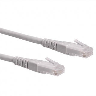 Cablu retea UTP Cat.6, gri, 1m Cupru, Roline 21.15.0931