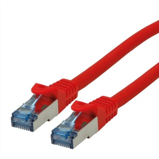 Cablu de retea S/FTP Cat.6A, Component Level, LSOH Rosu 0.3m, Roline 21.15.2971