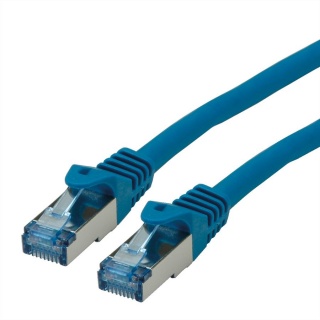 Cablu de retea S/FTP Cat.6A, Component Level, LSOH Albastru 0.3m, Roline 21.15.2974