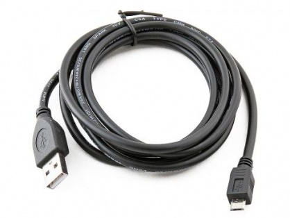 Cablu micro USB-B la USB 2.0 3m Negru, Gembird CCP-mUSB2-AMBM-10