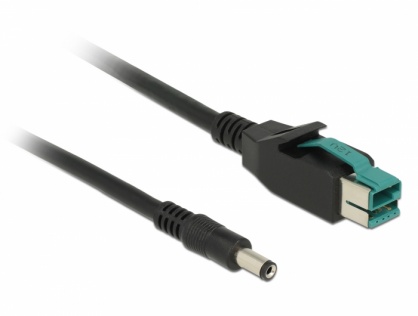 Cablu PoweredUSB 12 V la DC 5.5 x 2.1 mm 3m pentru POS/terminale, Delock 85499