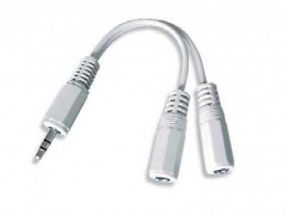 Cablu audio spliter jack 3.5mm la 2 x jack 3.5mm T-M, Gembird CCA-415W