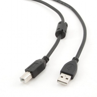 Cablu USB 2.0 A-B cu ferita 3m, Gembird CCF-USB2-AMBM-10