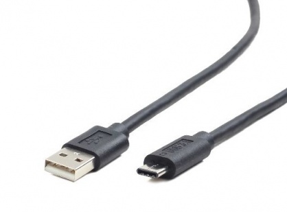 Cablu USB 2.0 la USB-C 1m T-T Negru, Gembird CCP-USB2-AMCM-1M